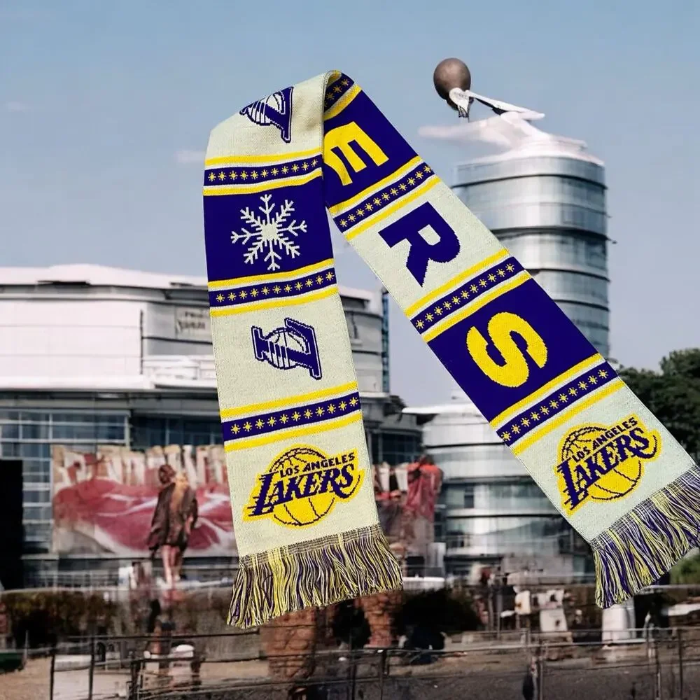 Los Angeles Lakers Scarf NBA Basketball Promo Purple Gold Crypto.com Arena Gift